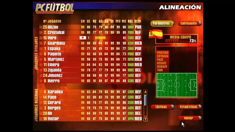 PC Fútbol Selección Española '98 screenshot 1