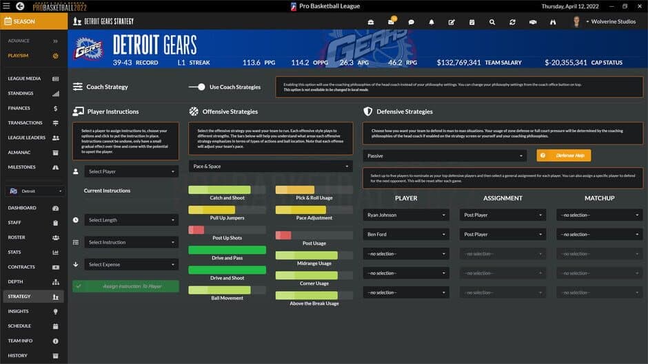 Draft Day Sports: Pro Basketball 2022 screenshot 1