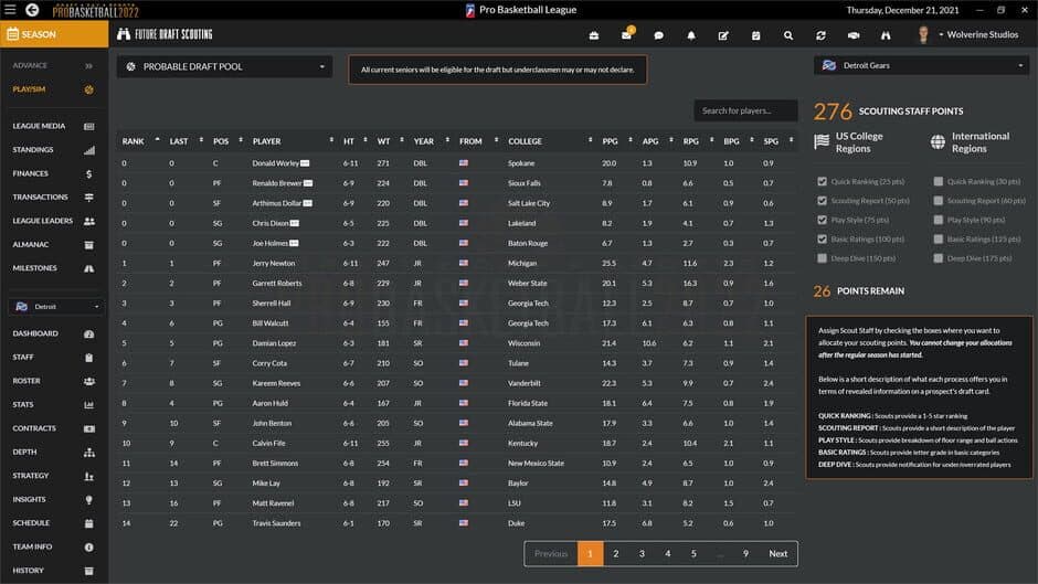 Draft Day Sports: Pro Basketball 2022 screenshot 2