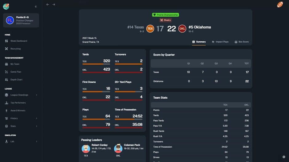 Football Coach: College Dynasty screenshot 3