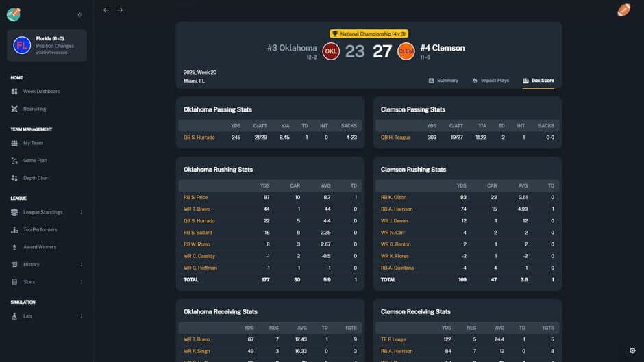 Football Coach: College Dynasty screenshot 5