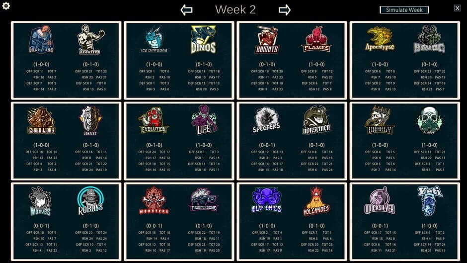 FFFL: Brutalball Manager screenshot 1