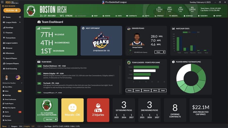 Draft Day Sports: Pro Basketball 2024 screenshot 2