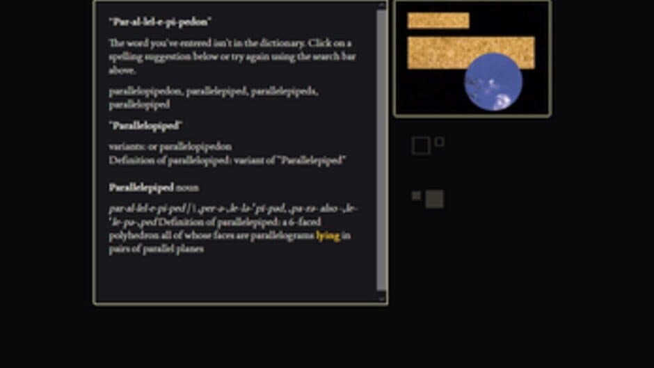 This is a Black Parallelepipedon in a Yellow Field screenshot 3