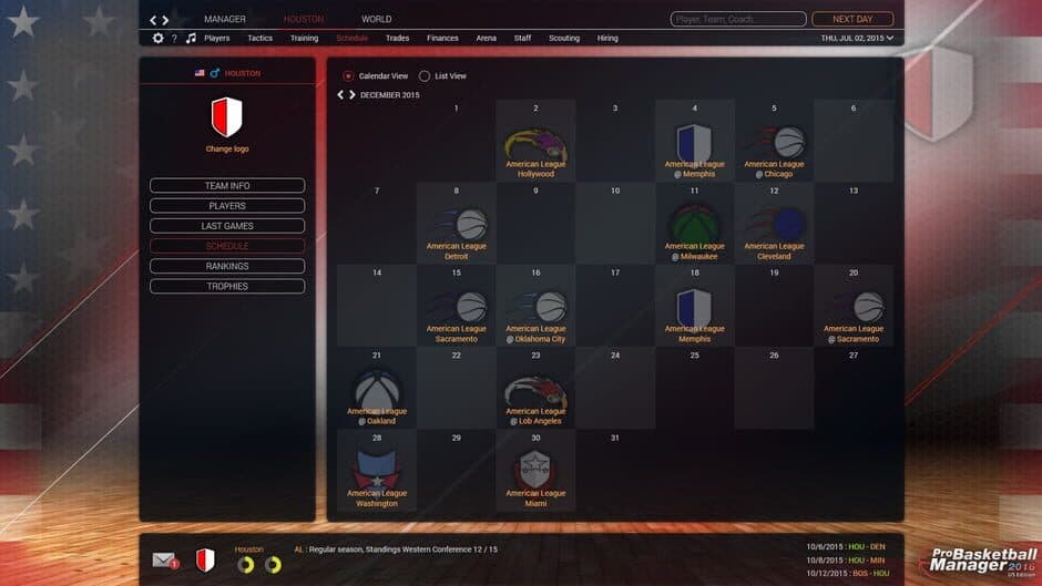 Pro Basketball Manager 2016: US Edition screenshot 2