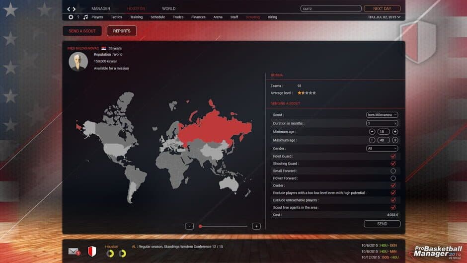 Pro Basketball Manager 2016: US Edition screenshot 1